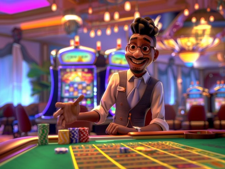 Hood vs Wolf live-dealer table with two character personas playing blackjack side by side